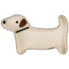 Clayre & Eef 66287 Coupe en Feutre Chien 20x13x3 cm Blanc & Marron