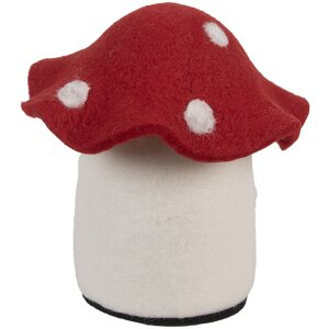 Clayre & Eef 66293 Maison en Feutre Blanche et Rouge