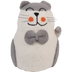 Chat en feutre Clayre & Eef 14x14x20 cm