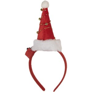 Clayre & Eef Bandeau de Noël à Bonnet LED 12x7x27 cm