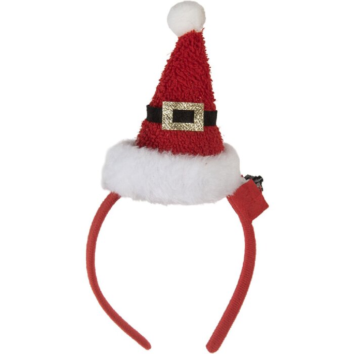 Clayre & Eef Serre-tête Noël Bonnet LED 12x7x27 cm