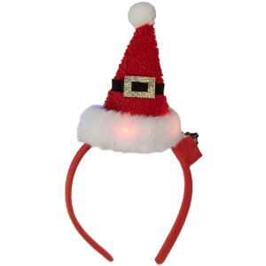 Clayre & Eef Serre-tête Noël Bonnet LED 12x7x27 cm