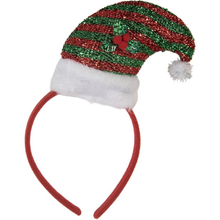 Clayre & Eef 66353 Bandeau avec Bonnet de Noël 12x6x22 cm