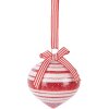 Clayre & Eef Boule de Noël Rouge & Blanc Ø 8 cm