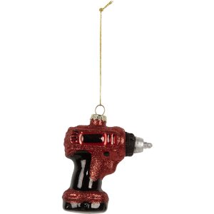 Clayre & Eef 6GL5251 Décoration de Noël Rouge & Noir 9x4x10 cm