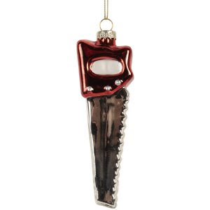 Clayre & Eef 6GL5257 Ornement de Noël Argenté 4x3x13 cm