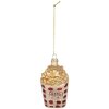 Clayre & Eef 6GL5260 Ornement de Noël 6x3x10 cm Blanc Doré