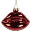 Ornement de Noël Clayre & Eef Rouge 8x4x7 cm