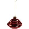 Ornement de Noël Clayre & Eef Rouge 8x4x7 cm