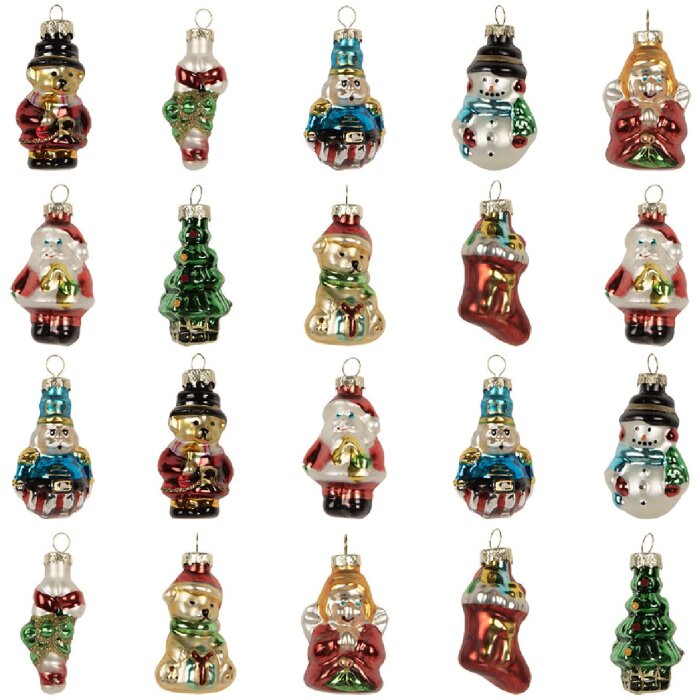 Clayre & Eef 6GL5262 Ensemble de 20 Décorations de Noël 28x20x4 cm