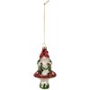 Ornement de Noël Clayre & Eef 6GL5263 7x6x13 cm Rouge et Vert