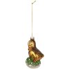 Clayre & Eef 6GL5266 Ornement de Noël 6x5x11 cm Brun Vert Verre