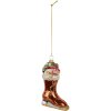 Clayre & Eef Ornement de Noël 8x4x13 cm Orange et Blanc