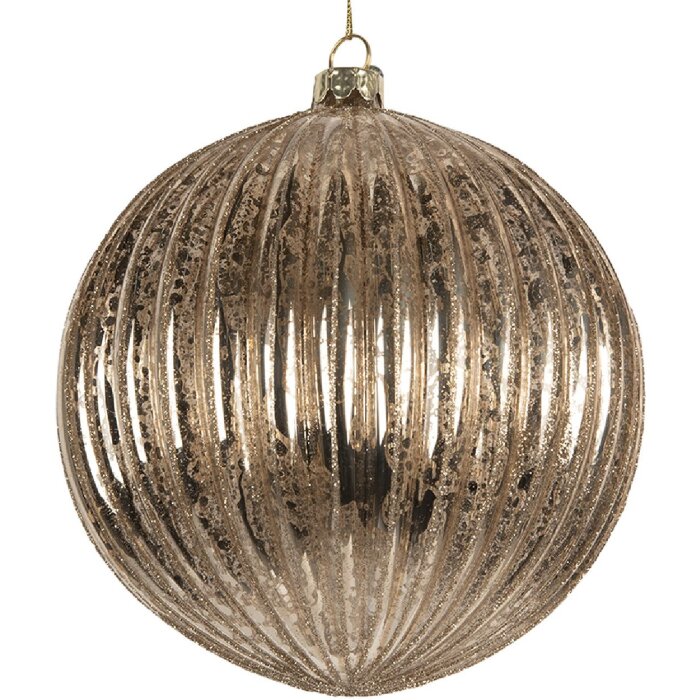 Boule de Noël Clayre & Eef Transparent Argent 15cm
