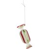 Ornement de Noël Clayre & Eef 6GL5277 Ø 5x13 cm Blanc et Rouge