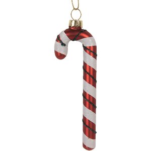 Clayre & Eef 6GL5281 Ornement de Noël Rouge et Blanc