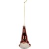 Ornement de Noël Clayre & Eef 6GL5293 6x5x13 cm Rouge et Blanc