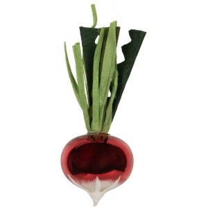 Clayre & Eef Ornement de Noël Ø 6x15 cm Rouge et Vert