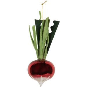 Clayre & Eef Ornement de Noël Ø 6x15 cm Rouge et Vert