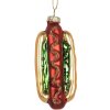 Ornement de Noël Clayre & Eef 6GL5297 4x3x10 cm Doré et Rouge