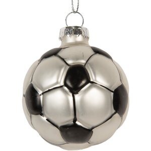 Clayre & Eef Ornement de Noël 6 cm Gris & Noir
