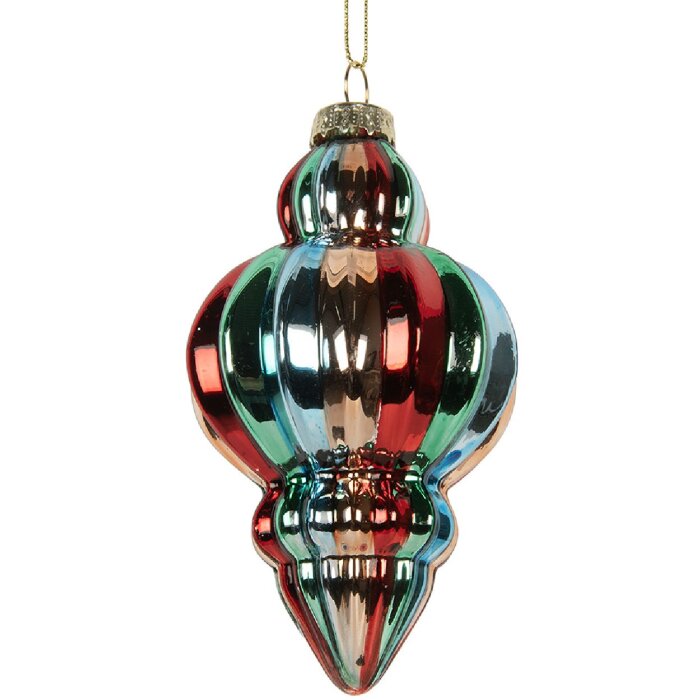 Boule de Noël Clayre & Eef Ø 7x12 cm Multicolore