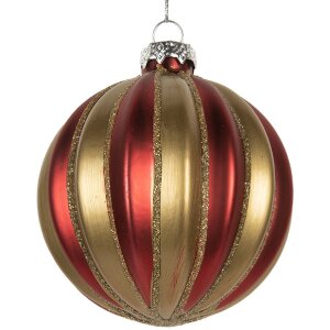 Boule de Noël Rouge et Doré 8 cm Clayre &...