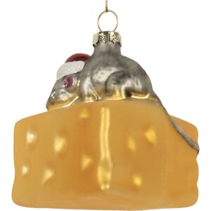 Ornement de Noël Clayre & Eef 6GL5305 8x8x8 cm