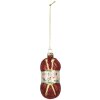 Clayre & Eef 6GL5306 Décoration de Noël Rouge-Blanc Ø 5x10 cm