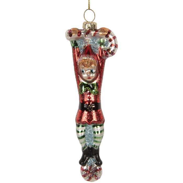 Clayre & Eef 6GL5309 Ornement de Noël 4x2x13 cm