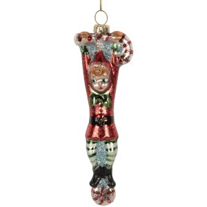 Clayre & Eef 6GL5309 Ornement de Noël 4x2x13 cm