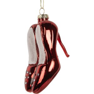 Clayre & Eef Ornement de Noël 6x6x10 cm Rouge et...