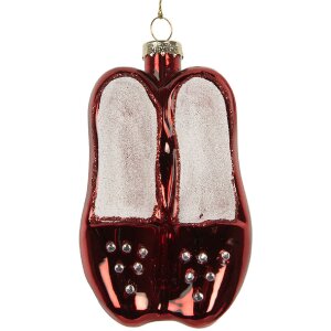 Clayre & Eef Ornement de Noël 6x6x10 cm Rouge et...