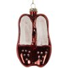 Clayre & Eef Ornement de Noël 6x6x10 cm Rouge et Blanc