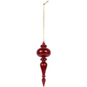 Boule de Noël Ø 9x28 cm Rot Clayre & Eef