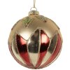 Boule de Noël Clayre & Eef Doré Rouge 8cm