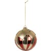 Boule de Noël Clayre & Eef Doré Rouge 8cm