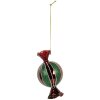 Ornement de Noël Clayre & Eef 7x7x12 cm Rouge et Vert