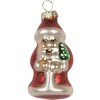 Clayre & Eef 6GL5322 Ornements de Noël Set de 6 Rouge Argenté