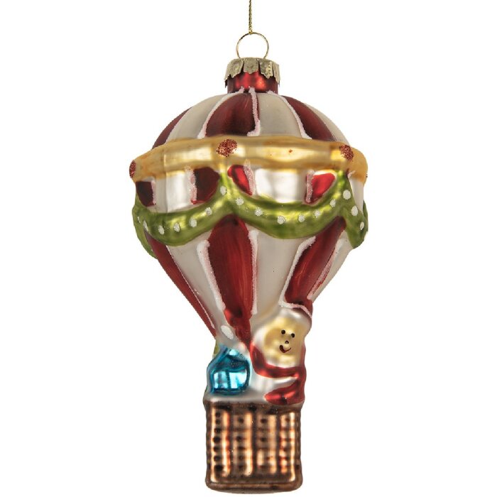 Clayre & Eef 6GL5323 Ornement de Noël Multicolore Ø 8x14 cm
