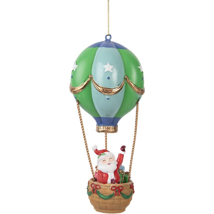 Clayre & Eef 6PR5613 Déco Père Noël Montgolfière 8x18 cm