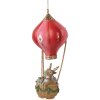 Décoration Suspendue Cerf Ballon Ø 7x17 cm Rouge et Rose