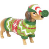 Décoration Chien Teckel Clayre & Eef 24x5x14 cm Marron Vert