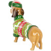 Décoration Chien Teckel Clayre & Eef 24x5x14 cm Marron Vert