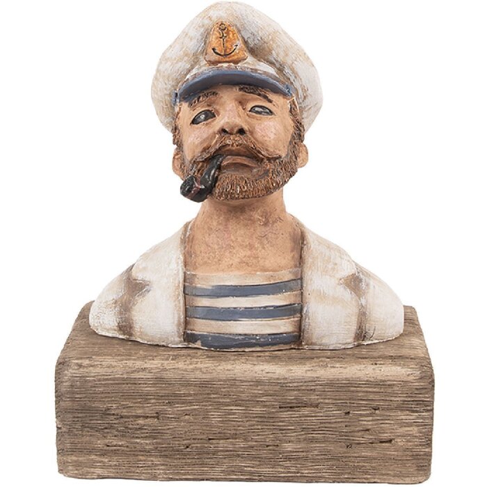 Clayre & Eef Décoration Capitaine en Bois 16x8x20 cm