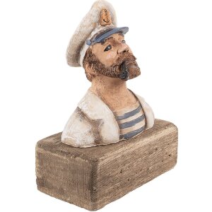 Clayre & Eef Décoration Capitaine en Bois 16x8x20 cm