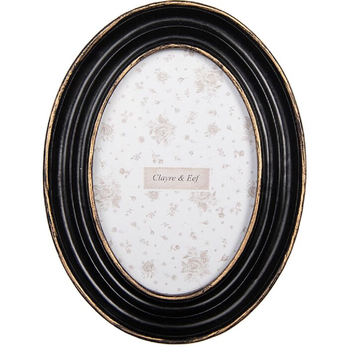 Clayre & Eef 2F1282 Cadre Photo 15x20 cm Noir et Or