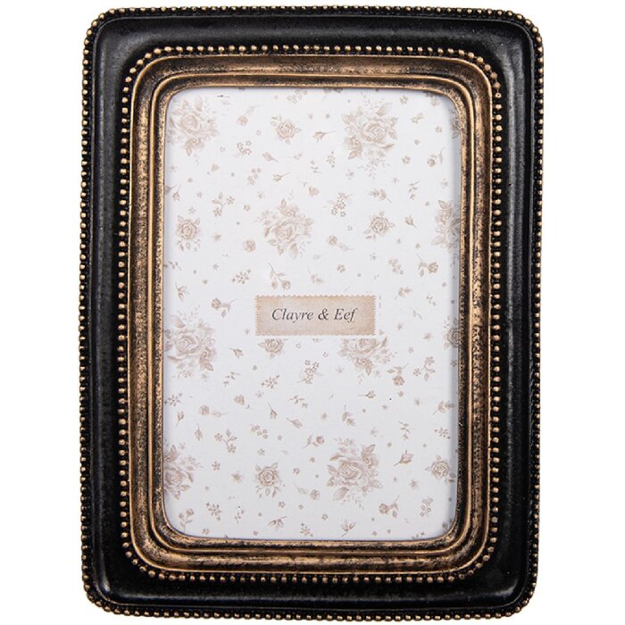 Cadre photo Clayre & Eef 2F1284 15x20 cm Noir-Or