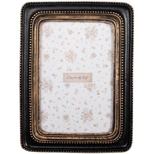 Cadre photo Clayre & Eef 2F1284 15x20 cm Noir-Or