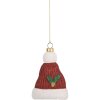 Clayre & Eef Décoration Suspension Chapeau Noël 7x4x10 cm Rouge et Blanc